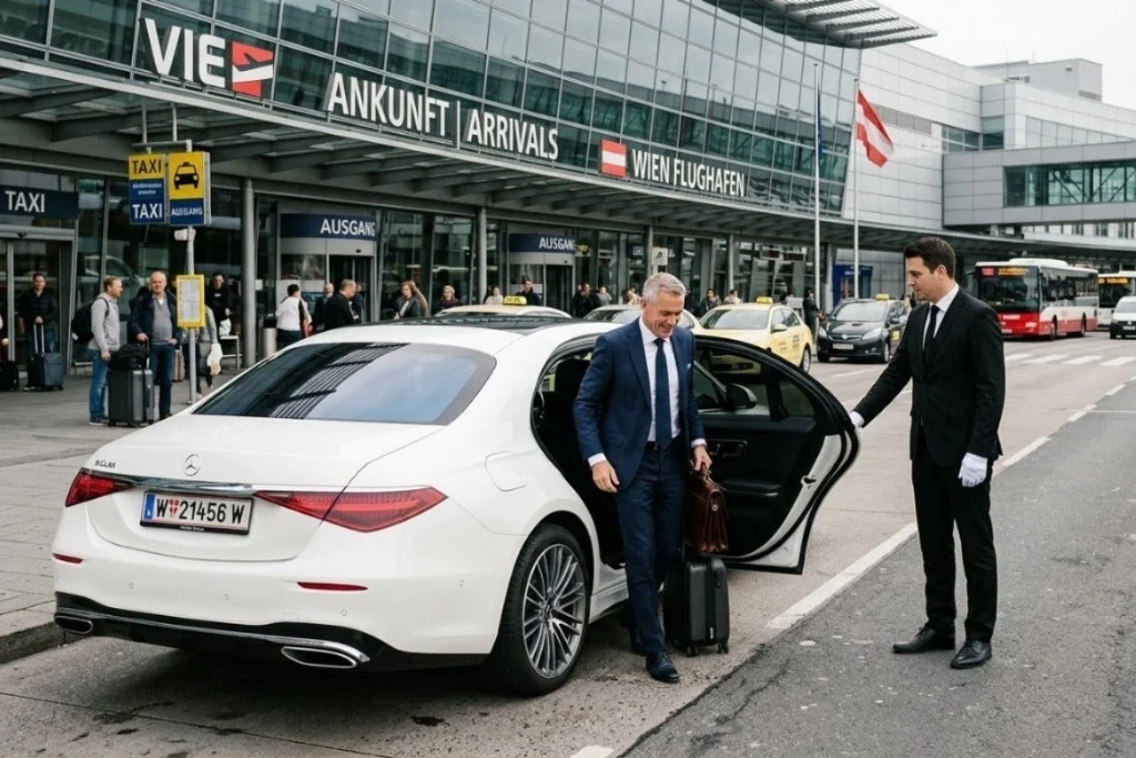 Flughafen Wien Chauffeur Limousine Mercedes