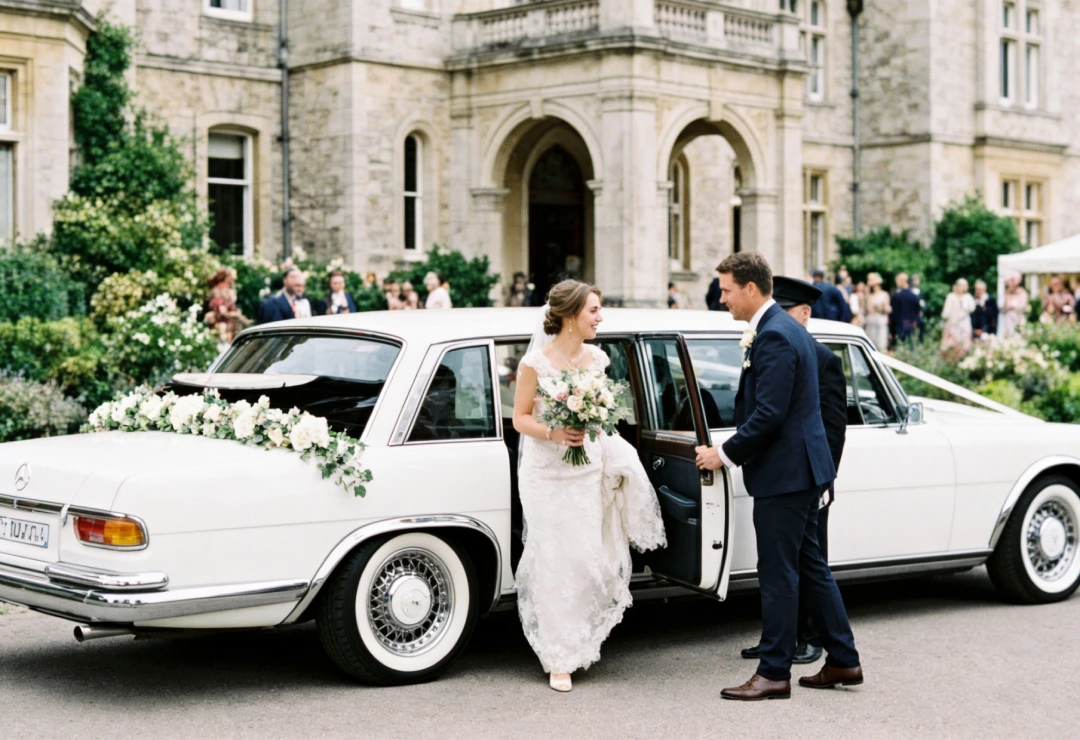 Perfect luxury wedding car